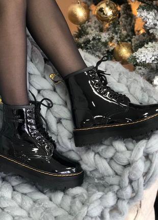 Зимові жіночі черевики dr. martens, женские зимние ботинки доктор мартинс5 фото