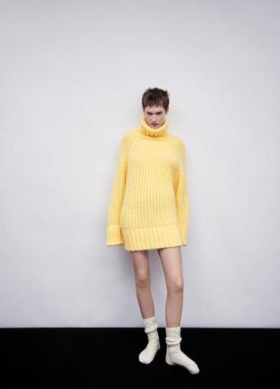 Жовтий светер zara2 фото