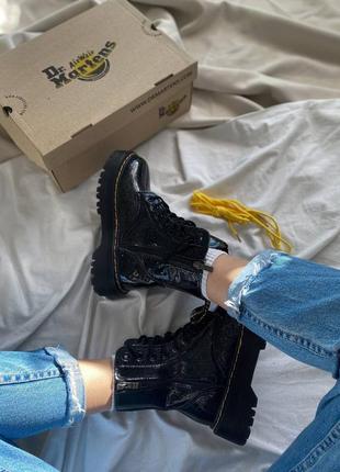 Зимові жіночі черевики dr. martens, женские зимние ботинки доктор мартинс9 фото