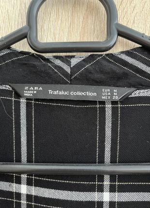 Платье черное в клетку zara trafaluc collection6 фото