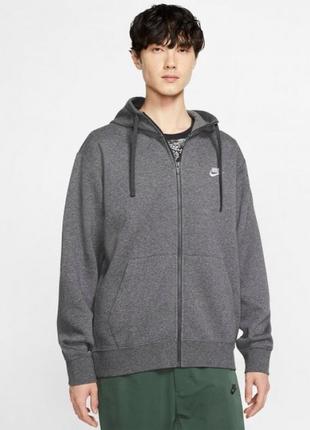 Оригінальна толстовка nike m nsw club hoodie fz bb bv2645-071