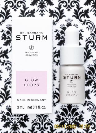 Антивозрастная сыворотка для сияния кожи dr. barbara sturm glow drops serum 3 мл1 фото