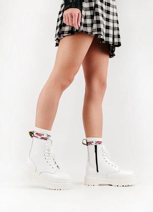 Зимові жіночі черевики dr. martens, женские зимние ботинки доктор мартинс3 фото