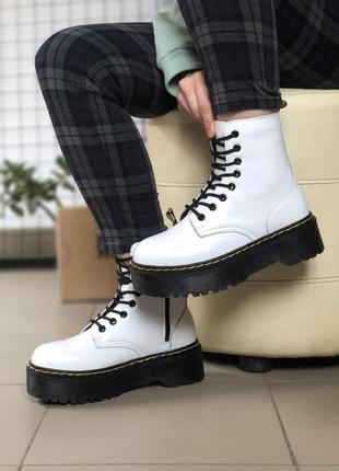 Зимові жіночі черевики dr. martens, женские зимние ботинки доктор мартинс9 фото