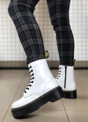 Зимові жіночі черевики dr. martens, женские зимние ботинки доктор мартинс3 фото