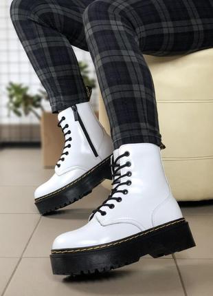 Зимові жіночі черевики dr. martens, женские зимние ботинки доктор мартинс8 фото