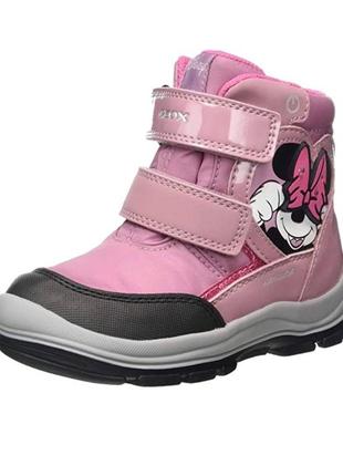 Зимние детские ботинки geox flanfil с мигалками, сапоги джеокс 22,23 зимові дитячі черевики