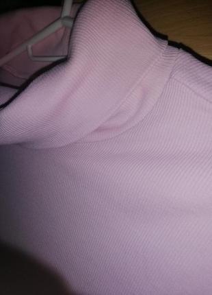 Ніжно-рожевий гольф в рубчик, светр, водолазка2 фото