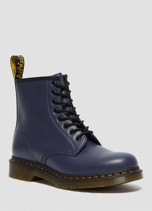 Dr.martens черевики чоботи жіночі чоловічі мартенси шкіра фіолетові сині індіго2 фото