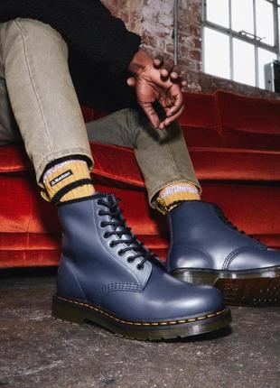 Dr.martens черевики чоботи жіночі чоловічі мартенси шкіра фіолетові сині індіго