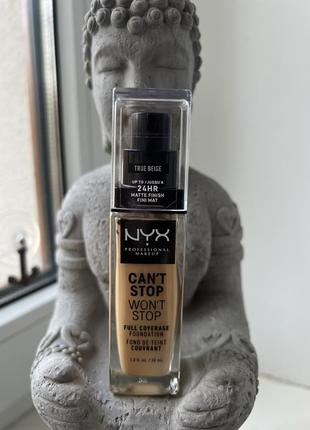 Nyx can’t stop won’t stop true beige 08 full coverage foundation тональний крем