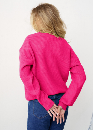 Тёплый шерстяной вязаный пуловер джемпер 3 цвета2 фото