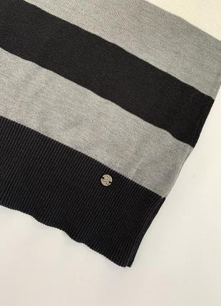 Джемпер светр в полоску чорний сірий білий4 фото