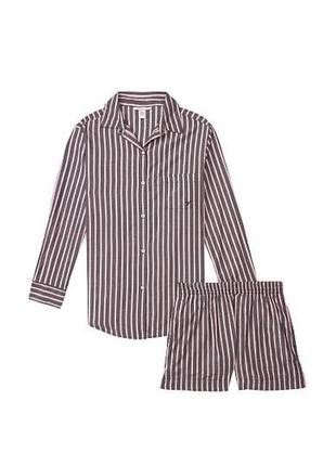Фланелевая пижамки victoria's secret (рубаха+шорты)