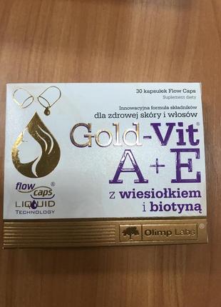 Вітамін а та е з біотином для волосся та шкіри, gold vit a+e, olimp nutrition1 фото