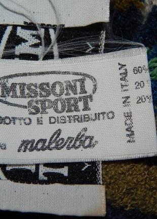 Полушерстяной шарф missoni sport от missoni (italy) unisex7 фото