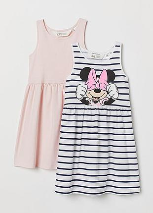 Фірмовий сарафан плаття h&m англия сукня микки маус легкое летнее платье хлопок на девочку мікі2 фото