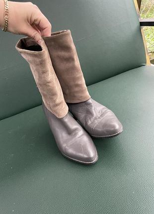 Сапоги шкіряні