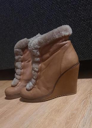 Шкіряні зимові черевички