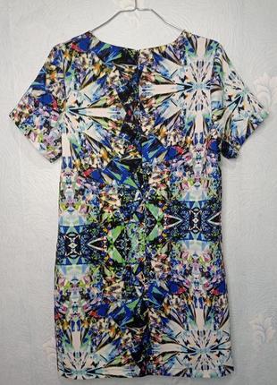 Платье трапеция мини принт fashion union р.s|36(8) короткий рукав2 фото
