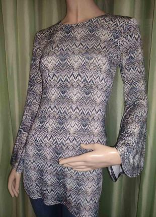 Туника , платье "пёстрое" "boohoo" uk 10 , полиэстер .