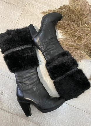 Чоботи з меховими  вставками у царському стилі