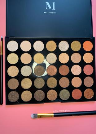 Палетка тіней morphe 35os (35 color shimmer nature glow eyeshadow palette)