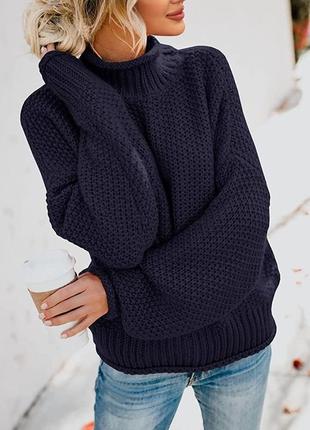 Теплий, в'язаний светр, об‘ємна кофта, вовна-альпака, оверсайз massimo dutti1 фото