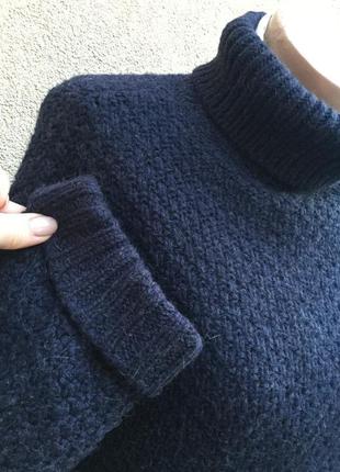 Теплий, в'язаний светр, об‘ємна кофта, вовна-альпака, оверсайз massimo dutti10 фото