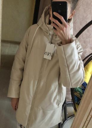 Пуховик zara куртка пальто