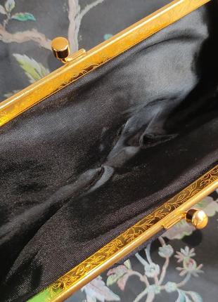Клатч винтаж англия антиквариат креп вышивка сумка сумочка кошелек фермуар3 фото