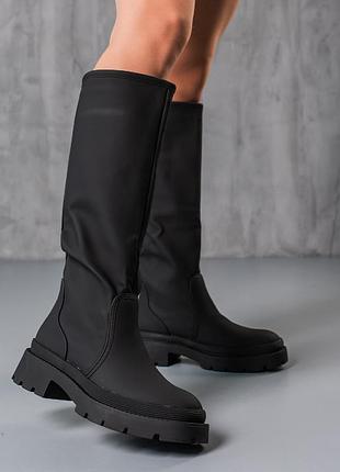 3869👑сапоги в матовой искусственной коже утеплены флисом1 фото
