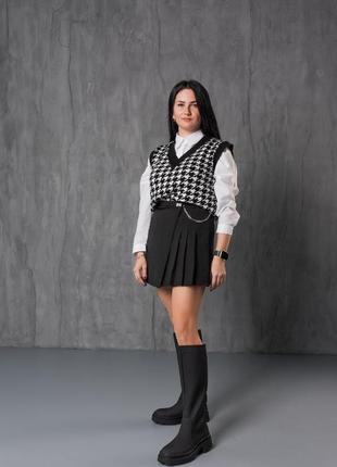 3869👑сапоги в матовой искусственной коже утеплены флисом8 фото