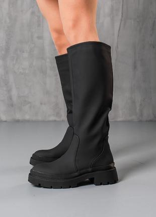 3869👑сапоги в матовой искусственной коже утеплены флисом3 фото