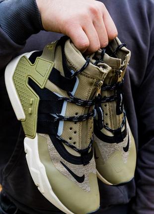 Мужские кроссовки nike huarache gripp zip olive 40-41-42-43-44-453 фото