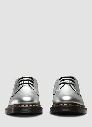 Dr.martens черевики туфлі броги шкіра текстиль срібні мартенси оригінал3 фото