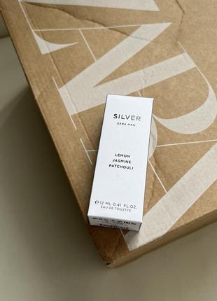 Zara man silver 12мл! чоловічий свіжий! оригінал, іспанія!
