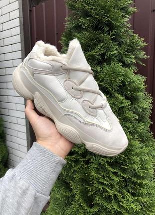 Мужские кроссовки с мехом adidas yeezy boost 500 #адидас