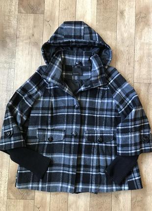 Стильное демисезонное пальто в клетку, на девочку 14-16лет,l, подросток.
