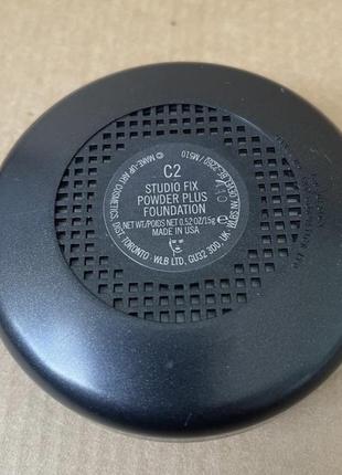 Матирующая пудра-основа для лица m.a.c studio fix powder plus foundation, c2, 15g