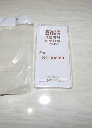 Чехол для lenovo k3 / a6000 прозрачный