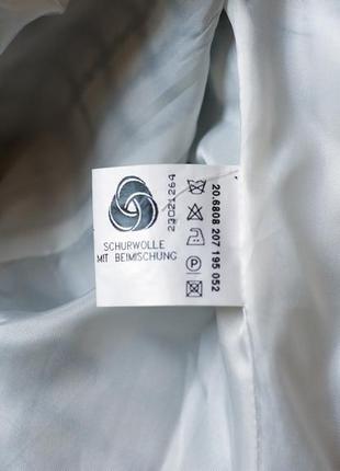 Білий вовняний вінтажний піджак в клітинку жіночий delmod, розмір m9 фото