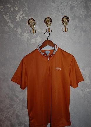 Фирменная футболка поло для гольфа, на молнии бренда callaway golf, оригинал, l