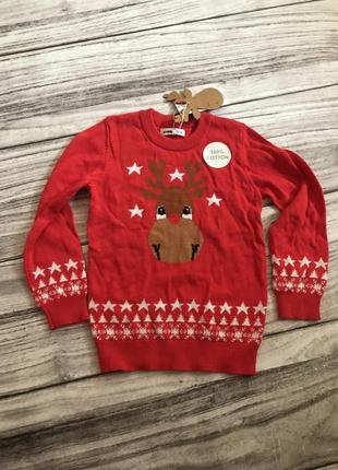 Новорічний светер на хлопчика/на дівчинку / новорічна кофта/ олені