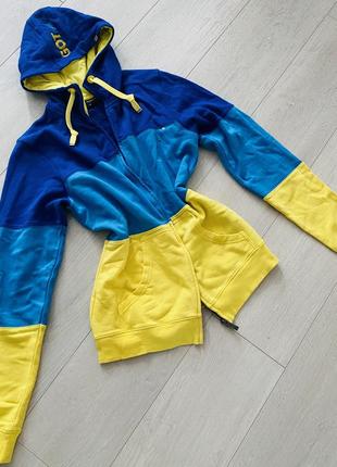 Стильный трендовый фирменный патриотический реглан