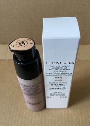 Chanel le teint ultra flawless foundation luminous matte finish spf15 тональний флюїд #40, 20ml2 фото