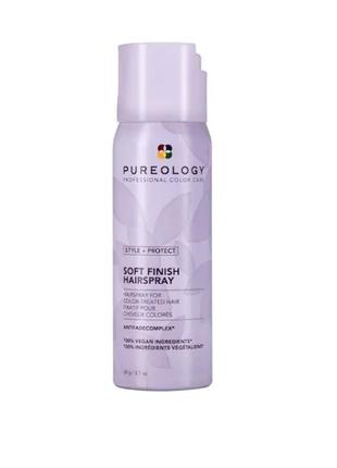 Pureology soft finish hairspray лак для волос, 60 гр