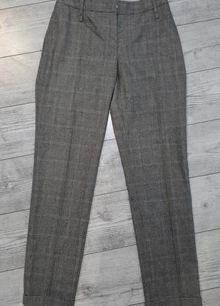 Штаны брюки зауженного кроя из шерсти peserico италия2 фото