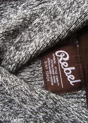 Теплая вязаная тепла в'язана кофта светр свитер джемпер на локтях нашивки rebel4 фото