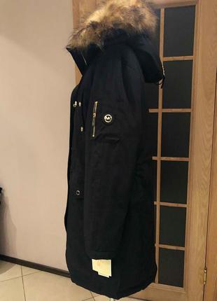 Зимний пуховик пуховое пальто парка michael kors (116-517)7 фото
